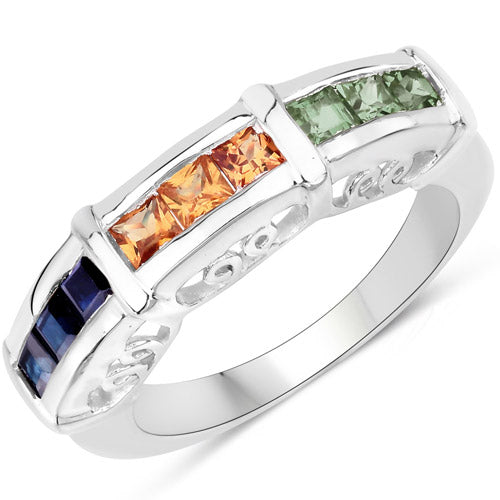 multi gemstone ring