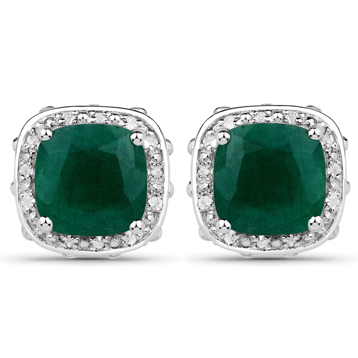 Sold Genuine Green Emerald Quartz 925 Sterling Earrings